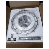 Cotswold 3 Light Nickel Mid Century Modern Mini Chandelier - 19-in W x 19.5-in H x 19-in D