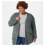 Barefoot Dreams Cozychic Boardwalk Cardigan Agave Green 1x