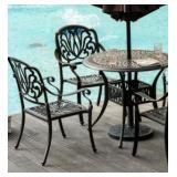 Outsunny 2-Piece Outdoor Patio Armchairs, featuring Intricate Scrollwork