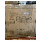 Ovios 5-Piece Outdoor High-back Wicker Sectional Set- Retail:$1,132.99