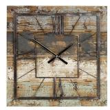 Aspire Weston Square Large Clock 27.5 Inch Farmhouse Wall DÃ©cor, Multicolor