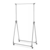 Whitmor Foldable Garment Rack - Rolling Clothes Hanger - Adjustable Height