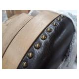 Ball & Cast Swivel Counter Height Barstool 24 Inch Seat Height Light Brown Set of 1