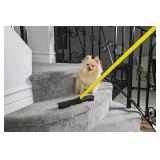 FURemover Broom SW-250I-AMZ-6, Pet Hair Removal Tool with Squeegee & Telescoping Handle That Extends from 3 - 5