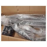 Happybuy Handrails for Outdoor Steps, Fit 1 or 2 Steps Outdoor Stair Railing, Arch#1 Wrought Iron Handrail, Flexible Porch Railing, Black Transitional Handrails for Concrete Steps or Wooden Stairs