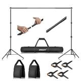 EMART Photo Video Studio 10Ft Adjustable Background Stand Backdrop Support System Kit with Carry Bag