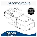 Broan-NuTone 413604 Non-Ducted Ductless Range Hood Insert with Light, Exhaust Fan for Under Cabinet, 36-Inch, Stainless Steel