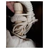 EverKing Hanging Rope Hammock Chair Porch Swing Seat, Large Hammock Net Chair Swing, Cotton Rope Porch Chair for Indoor, Outdoor, Garden, Patio, Porch, Yard - 2 Seat Cushions Included (White)