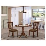 East West Furniture DLDA3-MAH-C Dining Set, Mahogany