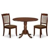 East West Furniture DLDA3-MAH-C Dining Set, Mahogany