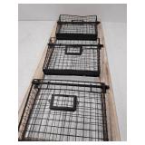 Deco 79 Farmhouse Metal Holder Wall Mounted Rack for Magazines, Books, Newspapers, Bathroom, Family Room, Office, Den, 14" L x 4" W x 36" H, Black/Brown