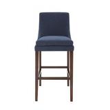 Amazon Brand Stone & Beam Elise Upholstered Barstool, 42.5"H, Midnight Blue