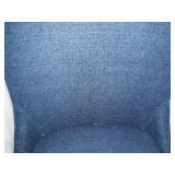 Amazon Brand Stone & Beam Elise Upholstered Barstool, 42.5"H, Midnight Blue