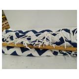 Y- STOP 13.2FT Hammocks with Pillow, Quilted Fabric Hammock with Chains and Hooks for Outdoor, Indoor, Double Solid Wood, Max 440 Lbs, for Two Person, Blue Wave