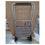 Shopping Cart, Jumbo Double Basket Grocery Cart 330 lbs Capacity Folding Shopping Cart with 360Â° Rolling Swivel Wheels Super Loading Utility Shopping Cart for Laundry, Shopping, Grocery, Luggage