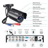 ZOSI 5MP Lite Home Security Camera System with 1TB Hard Drive,H.265+ 4Channel CCTV DVR with 4pcs 1080p Outdoor Surveillance Cameras with Night Vision,Motion Alert ,Remote Access for 24/7 Recording