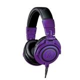 Audio-Technica ATH-M50xPB Professional Studio Monitor Headphones, Purple/Black Purple / Black