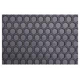 Intro-Tech Automotive Hexomat Front Row Custom Fit Floor Mat for Chevrolet Van Full Size Models 1996-2018, Rubber-like Compound, Black,CV-299-RT-B