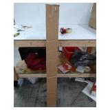 OutdoorMaster Beach Umbrella with Sand Bag - 6.5ft Beach Umbrella with Sand Anchor, UPF 50+ PU Coating with Carry Bag for Patio and Outdoor - Light Blue Striped