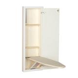 Household Essentials 18100-1 StowAway In-Wall Ironing Board Cabinet with Built-In Ironing Board | White | Cut into Wall to Install