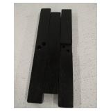 Amazon Basics Classic TV Dinner Folding Trays with Storage Rack, Black - Set of 4