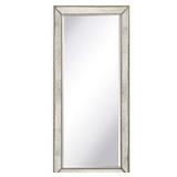 Empire Art Direct Solid Wood Frame Wall, 1"-Beveled Center Antique Mirror for Bathroom, Bedroom, Living Room, Ready to Hang, 24" x 54", Champagne