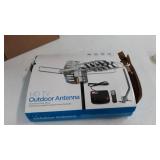 Outdoor Antenna - Amplified Digital HDTV Antenna 150 Miles Range 360 Degree Rotation- Support UHF/VHF 4K 1080P with Mounting Pole & 33 ft RG6 Coax Cable