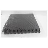 Amazon Basics Foam Interlocking Exercise Gym Floor Mat Tiles - Pack of 6, 24 x 24 x .5 Inches, Black