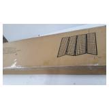 Oriental Furniture 5 ft. Tall Window Pane Shoji Screen - White - 4 Panels