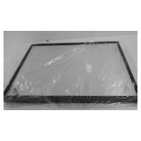 Hamilton Hills Clean Large Modern Black Frame Wall Mirror | Contemporary Premium Silver Backed Floating Glass Panel Vanity or Bathroom Mirrored Rectangle Hangs Horizontal or Vertical 22" x 30"