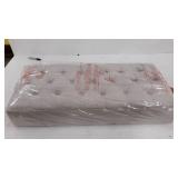 Linon Ella Acrylic Leg Bench, 35" w x 17" d x 18" h, Platinum/Clear