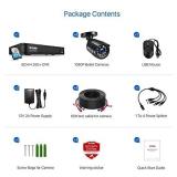 ZOSI H.265+1080p Home Security Camera System,8 Channel 5MP Lite Surveillance DVR with Hard Drive 1TB and 4 x 1080p Weatherproof CCTV Bullet Camera Outdoor Indoor with 80ft Night Vision, Motion Alerts