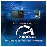 Western Digital 250GB WD Blue SN550 NVMe Internal SSD - Gen3 x4 PCIe 8Gb/s, M.2 2280, 3D NAND, Up to 2,400 MB/s - WDS250G2B0C