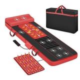 Shiatsu Massage Mats for Full Body-Massage Mattress with Heat, Kneading Back Massager & Jade Heating Pad, 10 Vibrating Motors Massage Mat for Bed,Massage Pad for Neck Back