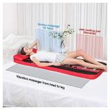 Shiatsu Massage Mats for Full Body-Massage Mattress with Heat, Kneading Back Massager & Jade Heating Pad, 10 Vibrating Motors Massage Mat for Bed,Massage Pad for Neck Back