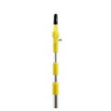 Designers Edge E3001 Light Changing Kit Foot Metal Telescopic Pole, Baskets, Suction Cup and Broken Bulb Changers, Versatile Use, 5 Accessories Included, 11 Feet Tall, 1 Count (Pack of 1), Yellow
