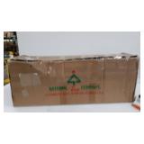 National Tree Company Pre-lit Artificial Christmas Tree | Includes Pre-strung White Lights and Stand | White With Silver Glitter | Winchester White Pine - 7 ft