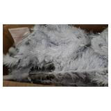 National Tree Company Pre-lit Artificial Christmas Tree | Includes Pre-strung White Lights and Stand | White With Silver Glitter | Winchester White Pine - 7 ft