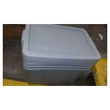 Sterilite 16796A04 Storage Tote, 30 gallon, Cement Lid and Base (Pack of 4)