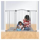 Summer Infant Extra Tall & Extra Wide Safety Gate, 29.5 - 53 Inch Wide & 38" Tall, for Doorways & Stairways, with Auto-Close & Hold-Open, Grey
