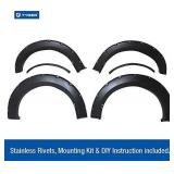 Tyger Auto TG-FF8F4378 Compatible with 2018-2020 Ford F-150 | Exclude Models with Tech Package | Smooth-Textured Matte Black Pocket Bolt-Riveted Style Fender Flare Set, 4 Piece