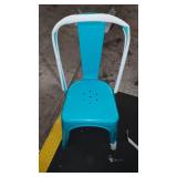 Flash Furniture Commercial Grade Crystal Teal-Blue Metal Indoor-Outdoor Stackable Chair