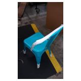 Flash Furniture Commercial Grade Crystal Teal-Blue Metal Indoor-Outdoor Stackable Chair