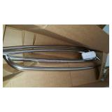 Zenna Home NeverRust Aluminum Double Curved Rustproof Shower Rod, 45 to 72 Inches, Chrome, Model Number: E35604SS