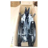 Medline Lightweight & User-Friendly Wheelchair With Flip-Back, Desk-Length Arms & Elevating Leg Rests for Extra Comfort, Gray, 18 Seat