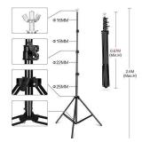 SH 2.6 X 3M Adjustable Background Stand Background Support Kit Removable with Carry Bag for Hanging Background Cloth