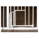 Carlson Extra Tall Walk Through Pet Gate with Small Pet Door, Includes 4-Inch Extension Kit, 4 Pack Pressure Mount Kit and 4 Pack Wall Mount Kit