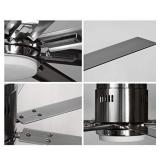 Vast Collection 72-Inch 8-Blade Gray Modern Ceiling Fan