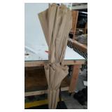 Patiassy 11 ft 3 Tiers Patio Umbrella with Heavy Duty 600D 250/Gsm Solution-Dyed Fabric Top, Push Button Tilt and Crank Outdoor Table Umbrellas with 8 Sturdy Ribs, Tan