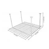 HyLoft 00540 45-Inch by 45-Inch Overhead Storage System, Ceiling Mount Garage Organization Rack, White